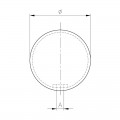 Boule décorative inox creuse diamètre 120 épaisseur 2 mm, insert M10 1